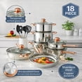 thumbnail image 3 of BrylaneHome 18 Piece Copper Accent Stainless Steel Cookware Set, 3 of 6