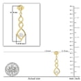 thumbnail image 4 of Dazzlingrock Collection Round White Diamond Twisted Interlock Pushback Drop Earrings for Women (0.11 ctw, Color I-J, Clarity I1-I2) in 14K Yellow Gold, 4 of 5