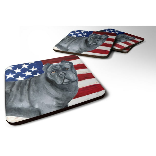 "Treasures Cane Corso Patriótico Posavasos Decorativos, Multicolor" Caroline's Treasures BB9694FC