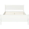 thumbnail image 3 of Gewnee Full Size Wood Platfrom Bed with Headboard and Footboard for Kids and Adults,White, 3 of 7