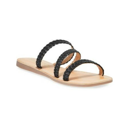 

SPLENDID Womens Black Braided Cushioned Thora Round Toe Slip On Sandals 8.5 M