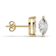 thumbnail image 3 of 0.50 CTW Marquise Shape Lab Grown Diamond Solitaire Earrings With Prong Setting in 14K Yellow Gold, 3 of 5