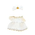 thumbnail image 2 of Vestido de muñeca de peluche de 15 cm con accesorio para el cabello Lindos vestidos de muñeca Disfraces Elegantes Fáciles de usar Hermosos accesorios, 2 of 7