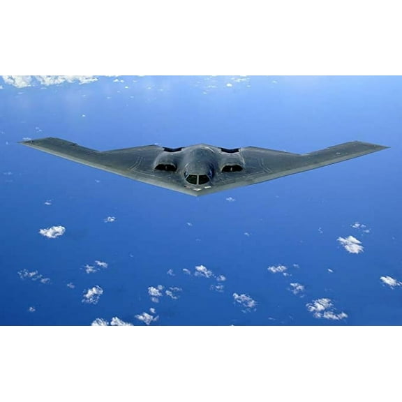 Iconic Arts Iconic Arts Laminated 38x24 inches Poster: Delta Wings Aircraft Stealth Bomber Cloak Of Invisibility B 2 Spirit Northrop Grumman Military War Defense Usa Fighter Jet Fly Jet