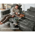 thumbnail image 3 of BEDEEP 152.4'' Modular Sectional Sofa with Console Charging Station, U Shaped Chenille Cloud Couch with Storage Ottoman, Convertible 6-Seat Deep Sofa with Chaise for Living Room, Gray, 3 of 10