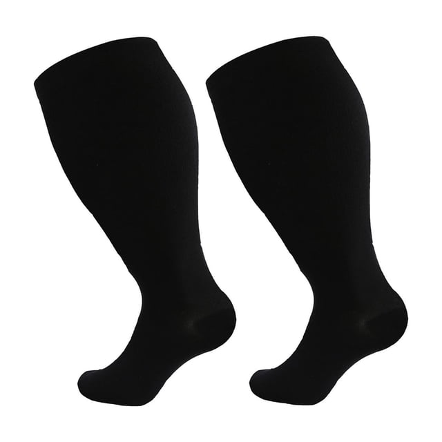 Wide Calf Compression Socks For Women And Men Circulation Plus Size Knee High Support Stockings Leg Stretching Strap for Splits Yoga Stuff Set Yoga Figurine Handstand High Density Foam Yoga Wedge for