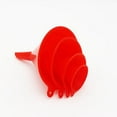 thumbnail image 5 of Multi-Size Funnel Set for Kitchen Cooking, Garage & Lab! 4 Wide-Mouth Plastic Funnels Ensure Drip-Free Transfer of Cooking Oil, Car Fluids, Lubricants & Fluid Ingredients(Red,2.2x2.2x3.2"), 5 of 8