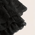 thumbnail image 4 of Women Fashion Casual Skirts Solid Color Mid High Waist Lace Patchwork Winter, 4 of 5