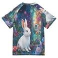 thumbnail image 2 of BZSMCE Summer T-shirt Sunscreen Enchanted Garden Rabbit Pattern Swim Tops, 2 of 6