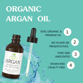 thumbnail image 2 of Organic ARGAN Oil of Morocco | 100% Pure Cold Pressed Oil for Hair, for Face, for Scalp, for Skin, for Nails and for Body | Virgin, Unrefined, In Glass Bottle (Bulk 120 ml), 2 of 6