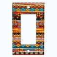 thumbnail image 5 of Metal Light Switch Plate Cover Ethnic Aztec Tribal Art Pattern Orange SFR058, 5 of 13