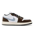 thumbnail image 3 of Ni - ke Ni - ke Air Jordan 1 Low SE GS AJ1 Mocha Blue Grey Kids Youth Casual FQ8156-142, 3 of 5