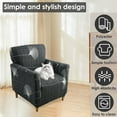 thumbnail image 3 of Dznils Polyester Armchair Slipcover Stretch Printed Furniture Chair Cover, Black, 3 of 10