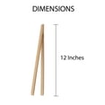 thumbnail image 3 of HIC Toast Tongs, Natural Bamboo, 12-Inches, Set of 4, 3 of 5