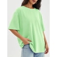 thumbnail image 2 of Women's Oversized T-Shirt Loose Round Neck Short Sleeve Top Summer Casual Shirt 2024 Basic T-Shirt, 2 of 4