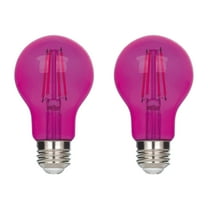 Westinghouse 4.5 Watt (40 Watt Equivalent) Pink A19 Omni Filament LED Light Bulb Medium (E26) Base, 2-Pack