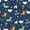 Navy Blue Green, variant on Castle Fairy Cartoon Flowers Deer Twin Duvet Cover,Colorful Floral Animal Twin Bedding,Cream Pink Blue,Reversible,2pcs,No Comforter,1 Duvet Cover and 1 Pillowcase