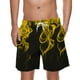 thumbnail image 1 of Pantalones Cortos de Cintura Elástica para Hombre con Bolsillos Pantalones Cortos de Longitud de Rodilla con Impresión de Llama, Pantalones de Playa Casuales con Cordón Elástico, 1 of 4