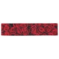 thumbnail image 4 of YUSDECOR Red Roses Table Runner for Office Kitchen Dining Room Wedding Party 16x72 inch, 4 of 4