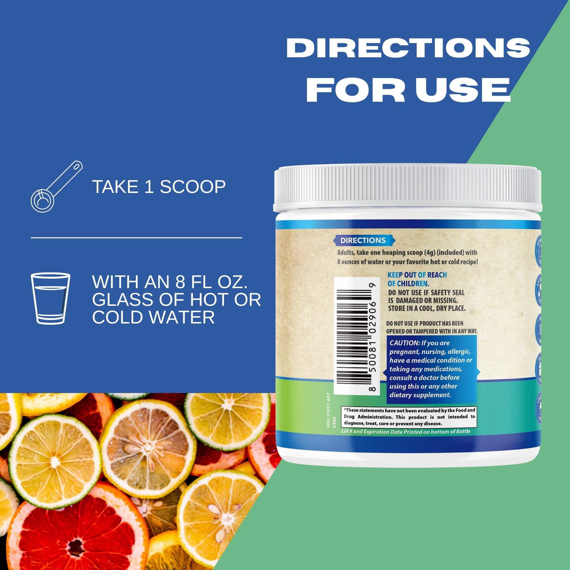Hydration Electrolyte Powder, Fruit Punch Flavor, 60 Servings, USA Made