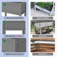 thumbnail image 4 of KETOYARK Elevated Garden Planter Boxes Outdoor,Hdpe Rectangle Planter Boxes Outdoor,Waterproof,Rot Resistant,For Vegetables Flower Tomato Patio Backyard Gray, 4 of 7