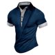 thumbnail image 1 of Blusa y camisa de manga corta con cuello vuelto para hombre, camiseta informal de moda de color liso con solapa, camiseta de manga corta con cuello redondo, blusa para hombre, 1 of 5