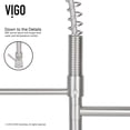 thumbnail image 5 of VIGO Zurich Single Handle Pull-Down Sprayer Kitchen Faucet Set with Deck Plate in Stainless Steel, 5 of 10