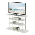 thumbnail image 5 of Convenience Concepts Designs2Go No Tools Wide Highboy 4 Tier TV Stand for TVs up to 46", White, 5 of 6