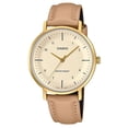 thumbnail image 1 of Casio Standard Analog Leather Strap Salmon Dial Quartz LTP-VT03GL-4B Women's Watch, 1 of 3