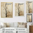 thumbnail image 4 of Designart "Beige Oak Tree Solitude IV" Tree Oak Floater Framed Canvas Wall Art, 4 of 5