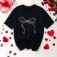 thumbnail image 2 of Primavera Top Mujeres Moda Casual Nueva Cinta de Arco Impresa Cuello Redondo Camiseta de Manga Corta, Camiseta de Cuello Tripulado, 2 of 8
