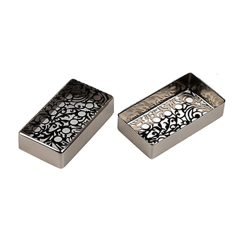 Yihuala 2 Pcs Lightweight Guitar Pickup Cover Engraved Flower Metal Guitar Humbuckers Cover Electric Guitar Replacement Part