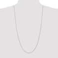 thumbnail image 2 of Real 14kt White Gold 1.2mm Parisian Wheat Chain; 30 inch; Lobster Clasp; for Adults and Teens; for Women and Men, 2 of 5