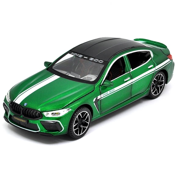 1: 24 Suitable for BMW MANHART MH8 800 alloy die-casting metal car models, with sound, light, and rebound functions, children's toy car collection, boys' birthday gifts