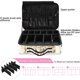 thumbnail image 4 of YBQF Western Desert Cowboy Travel Makeup Bag Large Makeup Train Case Professional Cosmetic Bag Organizer with Adjustable Shoulder Strap and Dividers, 4 of 5
