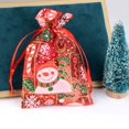 thumbnail image 3 of Bolsa de Organza con cordón para regalos de Navidad, embalaje de regalo de dulces de fiesta, varios patrones, venta al por mayor, 10 unidades por lote, 3 of 3