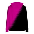 thumbnail image 5 of XPMWRP Women's Color Blocking Printed Fleece Hoodies Sweatshirts Trendy Long Sleeve Oversized Pullover Comfy Lounge Fall Winter Outfits with Pocket Pink S, 5 of 5