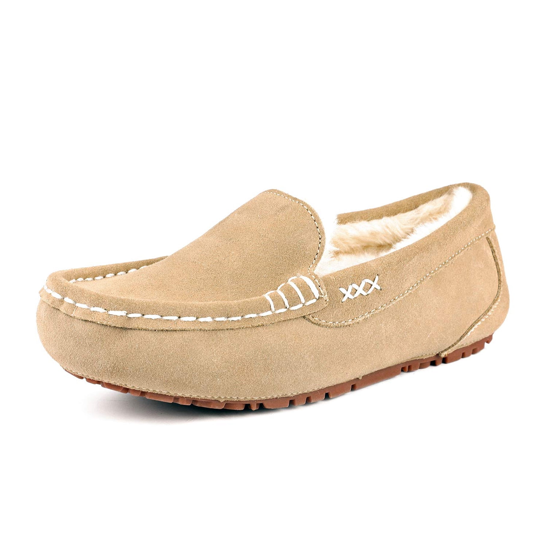 New Cushion Walk Mens Slip On Faux Suede Moccasins Slippers Warm Comfy Size 8-11 