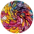 thumbnail image 2 of Safavieh Fiesta Stamen Abstract Shag Area Rug, Multi, 6'7" x 6'7" Round, 2 of 7