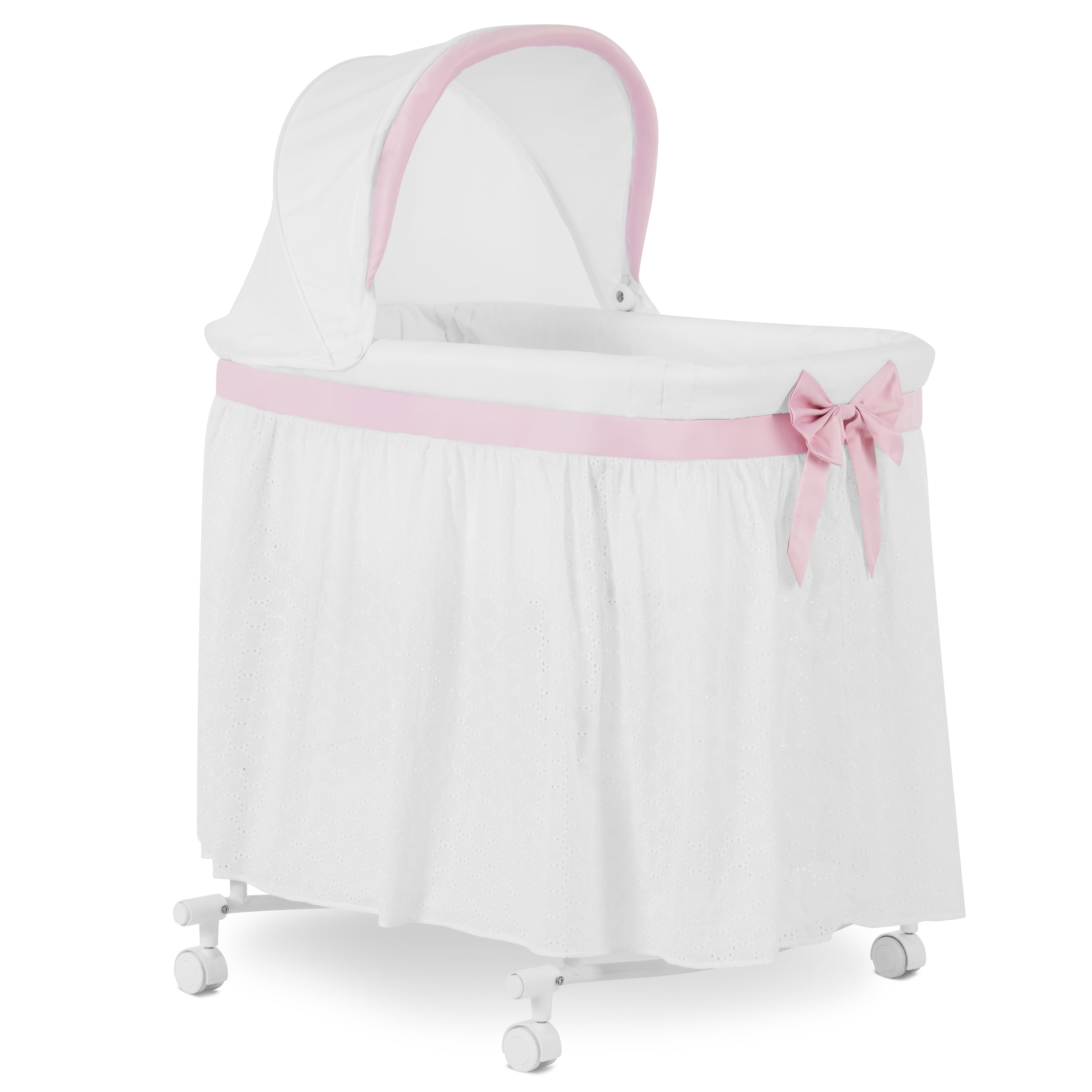 Dream On Me Montreal Portable 2-In-1 Bassinet In Pink