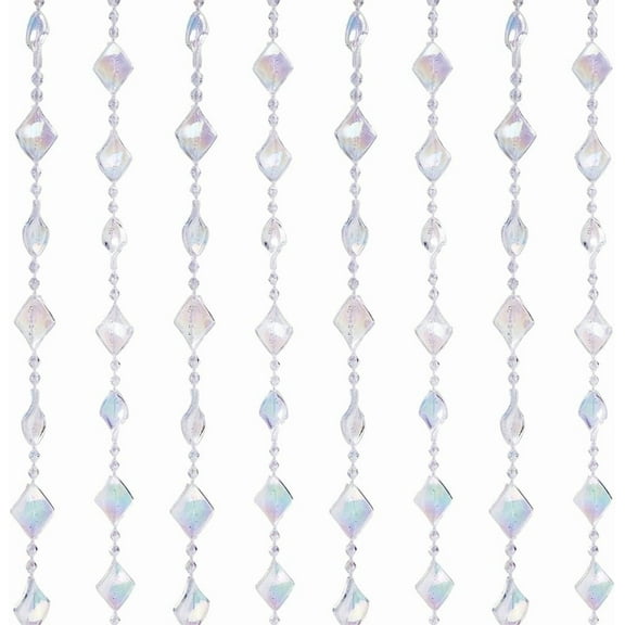 33 Feet Beads Strand Crystals Garland Clear AB Beads Chain Trim Diamond String Decorations for Home Wedding Party Decoration and DIY Craft Christmas Tree diy