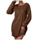 thumbnail image 1 of Vestidos Para Mujer Vestidos de Otoño Casual Suelto Cuello Redondo Suéter de Felpa Vestido de Manga Larga Odeerbi  ODB133394, 1 of 8