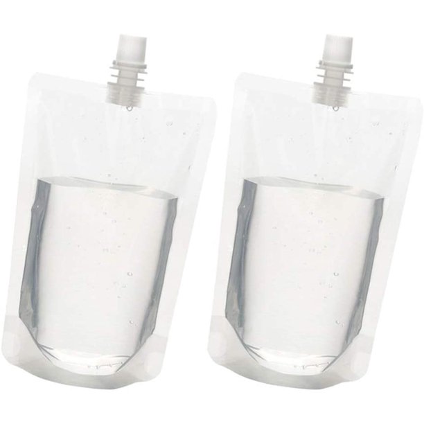50 Uds. De bolsas de plástico para bebidas de 100ml con boquilla de plástico, bolsa transparente para frasco de licor, contenedor para batidos, frascos para bebidas a prueba de puerros ShuxiuWang 8390605882944