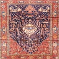 thumbnail image 1 of Ahgly Company Indoor Square Traditional Brown Red Animal Area Rugs, 4' Square, 1 of 6