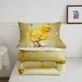 thumbnail image 5 of Chicken Comforter Set Yellow Sequin Fluid Art Bed Set,Crystal Diamond King Bedding Set,Farm Animals Quilt Set Farmhouse Chick Cock Western Decor, 5 of 7