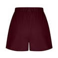 thumbnail image 7 of Qulqfy Resort Wear Women Shorts Red Bermuda High Waisted Lounge Beach Comfy Casual Wide Leg Shorts S, 7 of 7