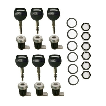 Knapheide 26109827, Set of (6) Replacement Lock & Key Kit for Slam Latches, Key Code 0010