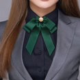 thumbnail image 6 of Segolike Women's Pre Tied Bowknot Brooch Bead Bow Tie Brooch Pin Clothing Accessory Costume Prop Neckties Pin Ribbon Brooch for Shirts Deep Green, 6 of 8