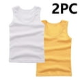 thumbnail image 2 of ZACPNCV 2 Pcs Girls Dance Tank Top Racerback Crop Tank Top Sleeveless Dance Top for Ballet Gymnastics Dancewear Gold 11-12 Years, 2 of 4
