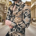 thumbnail image 2 of Nuevas camisas florales de lujo Pelis para hombres, camisas de manga larga con solapa con estampado 3D, ropa informal ajustada vintage Y2k con botón, 2 of 4